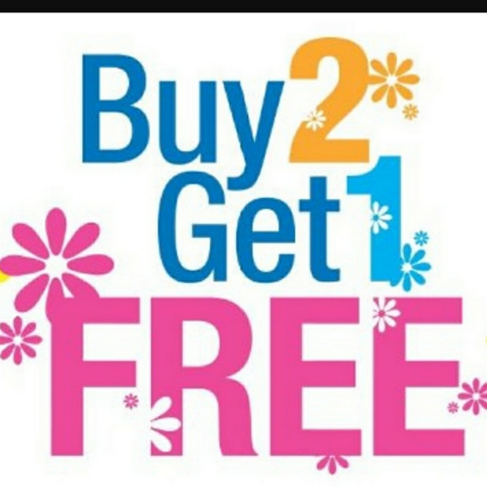 BUY 2 REGULAR PRICE GET 1FREE